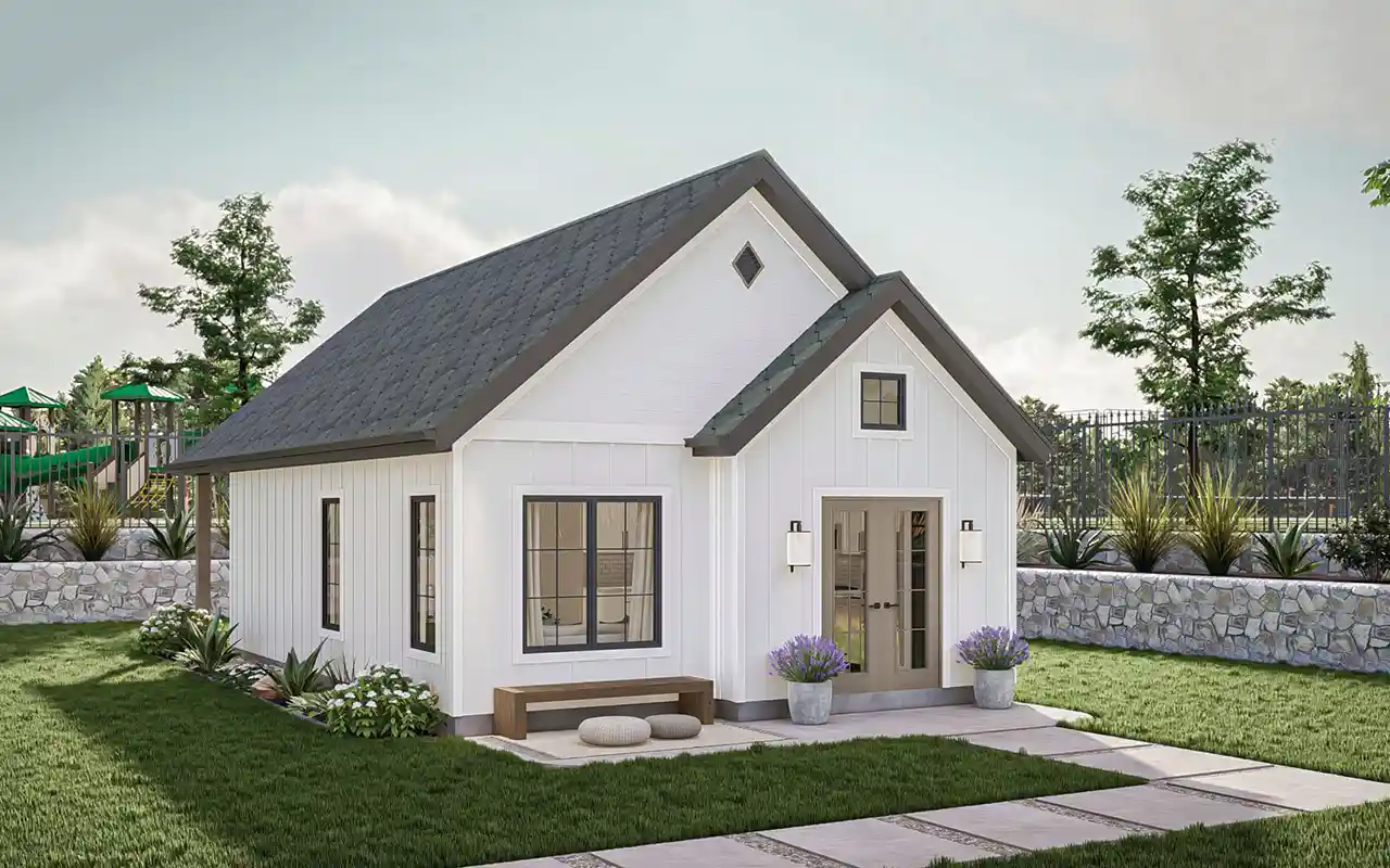 1 Bedroom, 1Bath Modern Farmhouse HousePlan #52-684 Questions & Answers