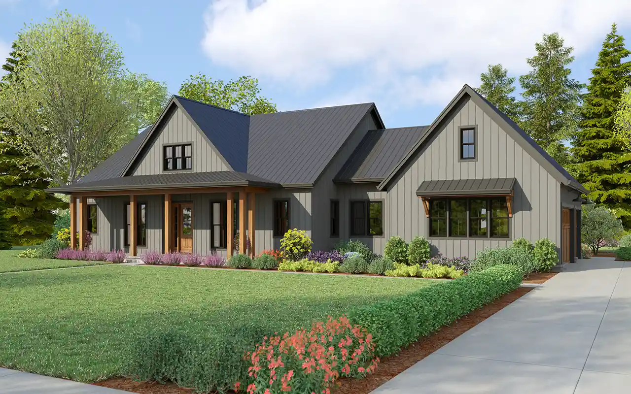 3 Bedroom, 3Bath Modern Farmhouse HousePlan #74-1045 Questions & Answers