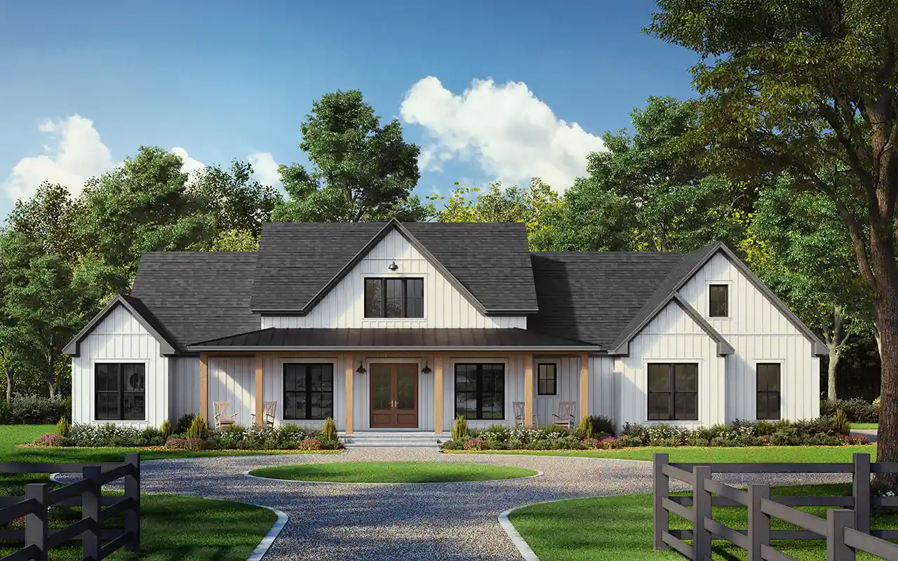 4 Bedroom, 3Bath Modern Farmhouse HousePlan #50-584 Questions & Answers