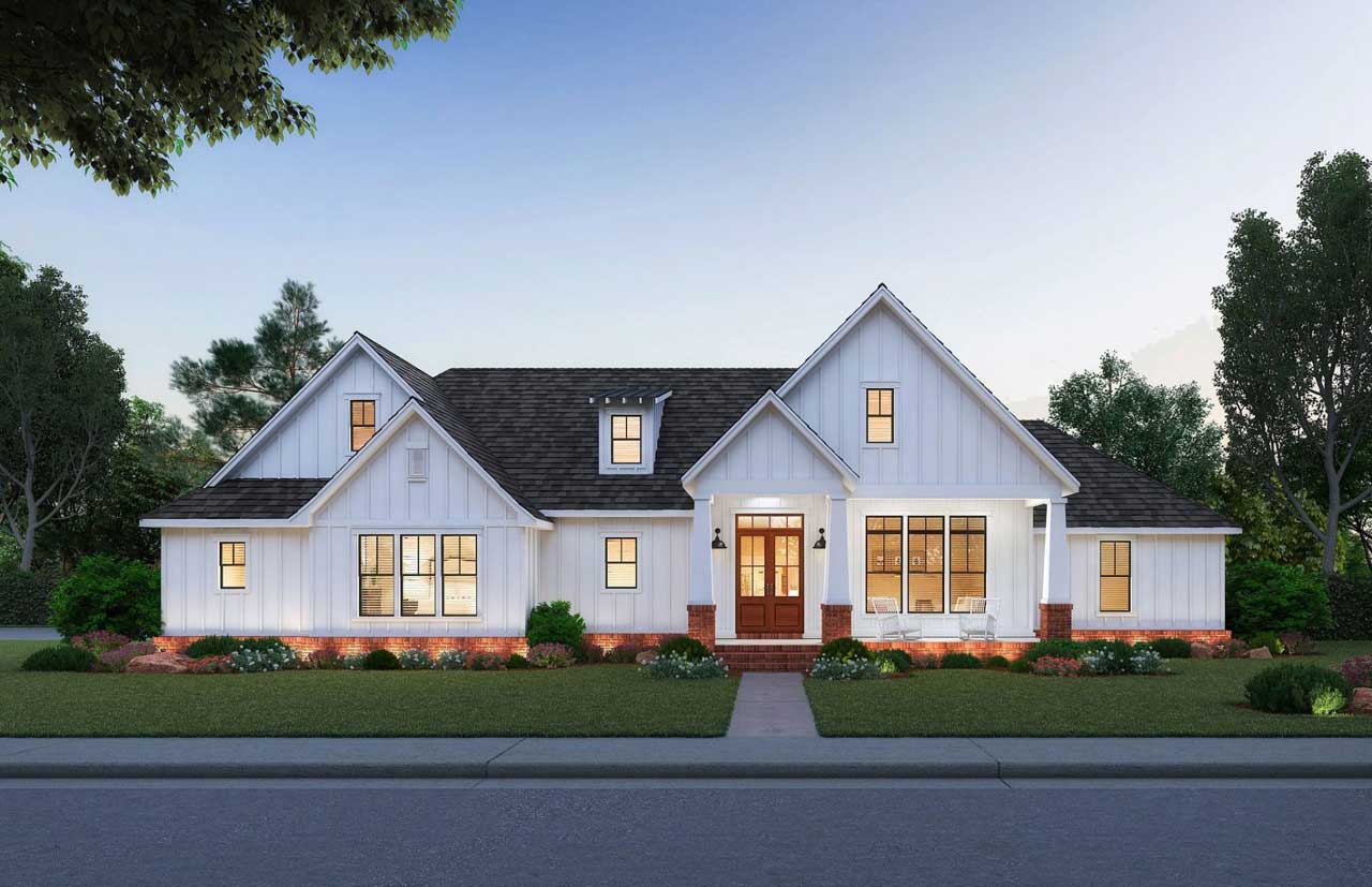 3 Bedroom, 2Bath Modern Farmhouse HousePlan #91-168 Questions & Answers