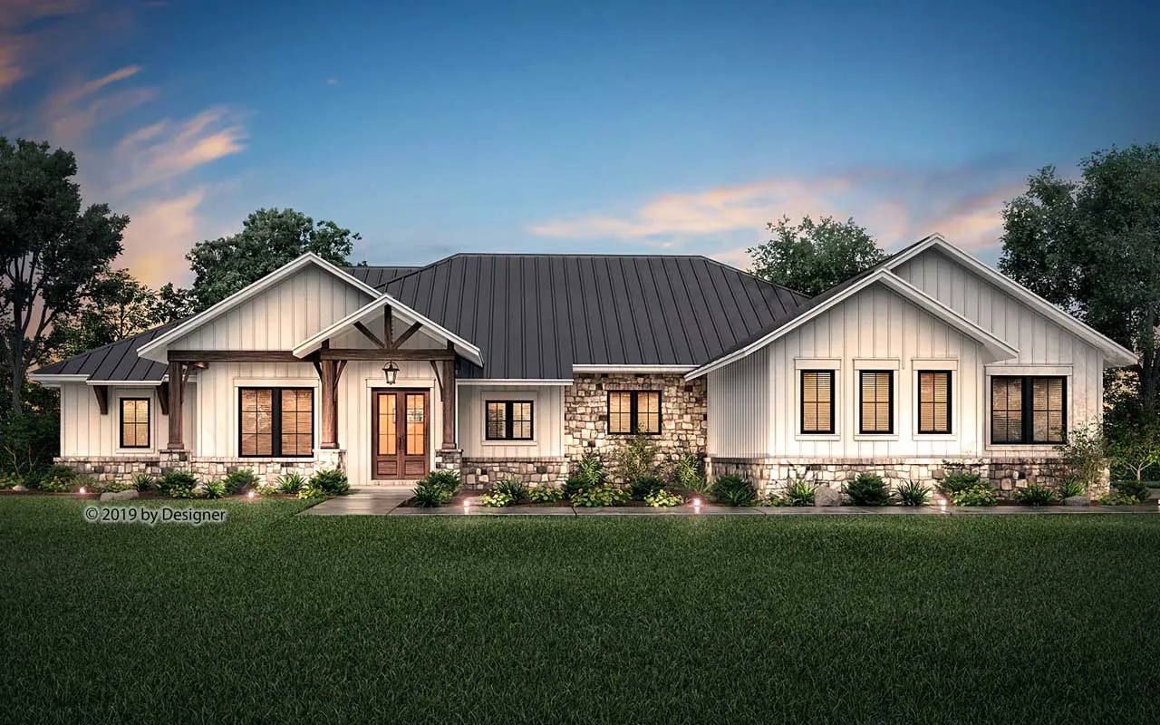 4 Bedroom, 3Bath Modern Farmhouse HousePlan #50-384 Questions & Answers