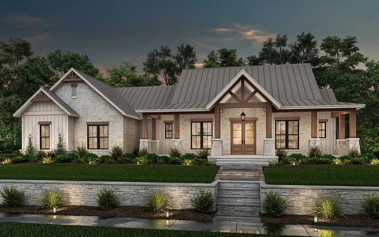 3 Bedroom, 2Bath Modern Farmhouse HousePlan #50-416 Questions & Answers