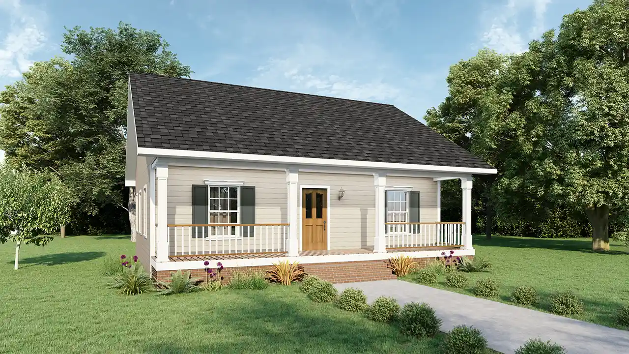 Can an enclosed left facing garage be added to the back of this house?