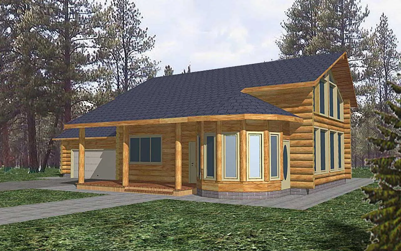 3 Bedroom, 2Bath Log Cabin HousePlan #34-109 Questions & Answers