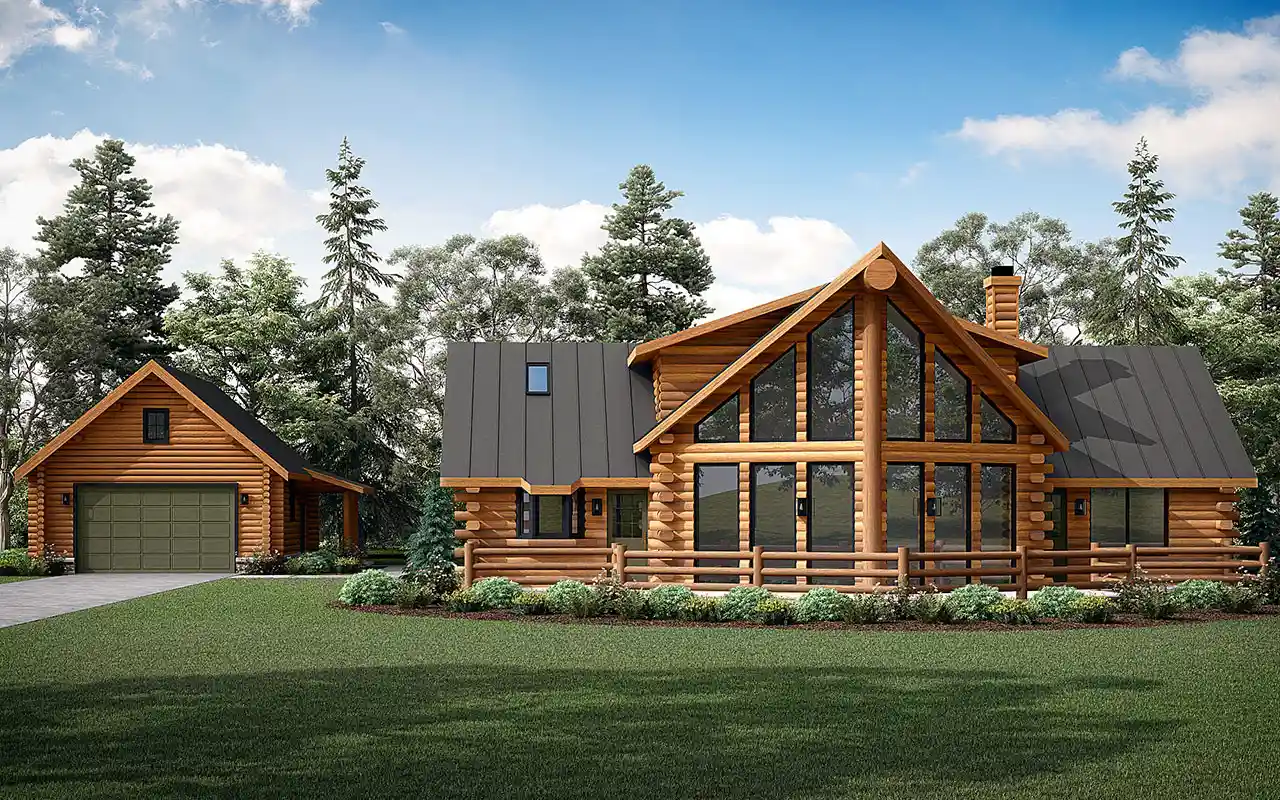 3 Bedroom, 2Bath Log Cabin HousePlan #17-324 Questions & Answers