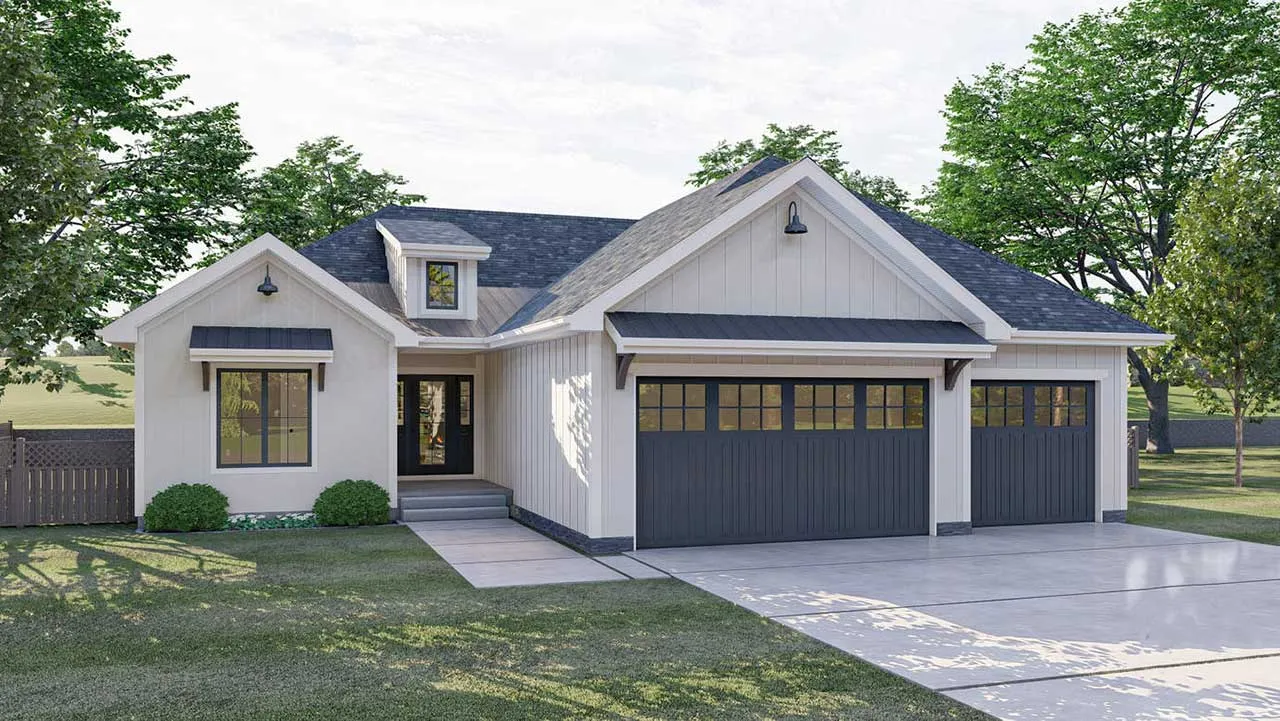 3 Bedroom, 2Bath Modern Farmhouse HousePlan #52-356 Questions & Answers