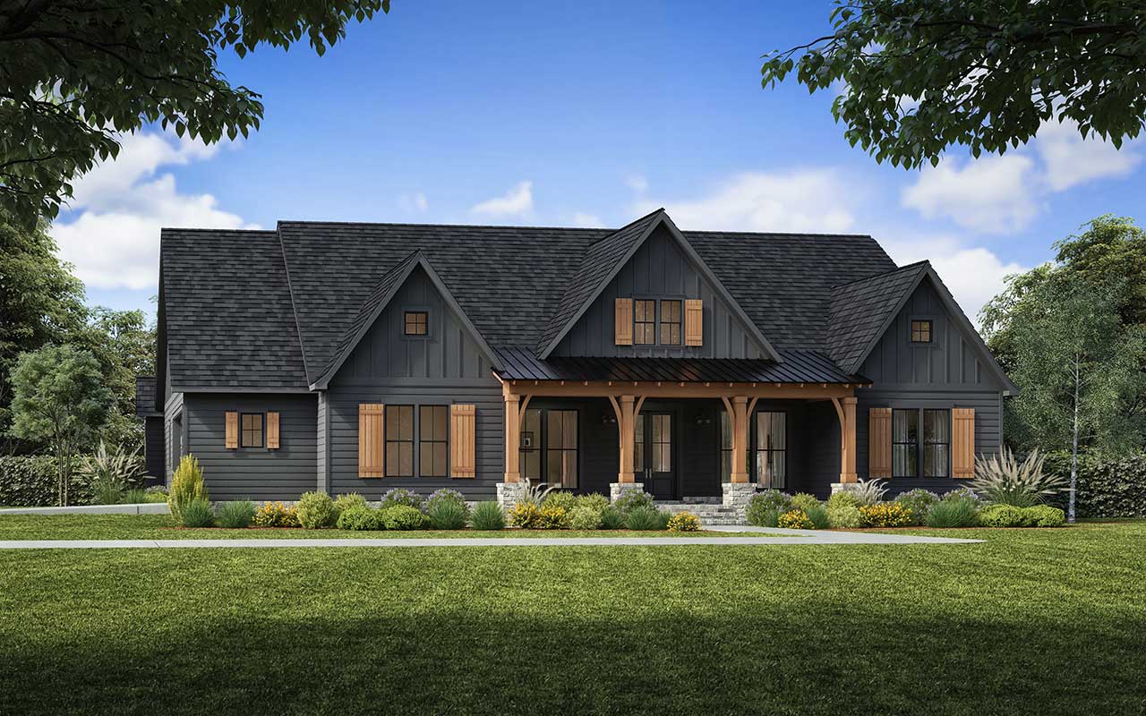 4 Bedroom, 2Bath Modern Farmhouse HousePlan #91-210 Questions & Answers