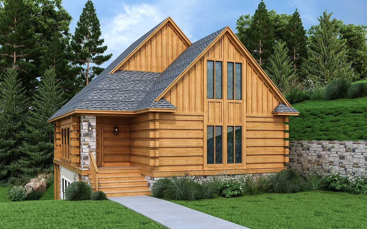 3 Bedroom, 2Bath Log Cabin HousePlan #30-447 Questions & Answers